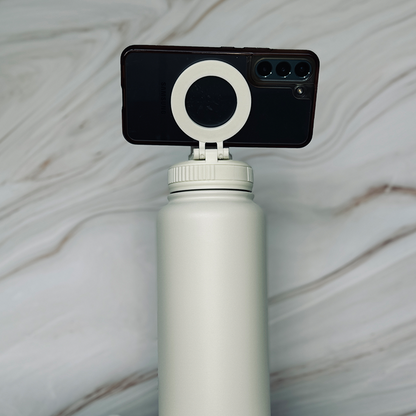 1 Litre Insulated Bottle + Sip Lid + FREE Magnetic Phone Holder Lid