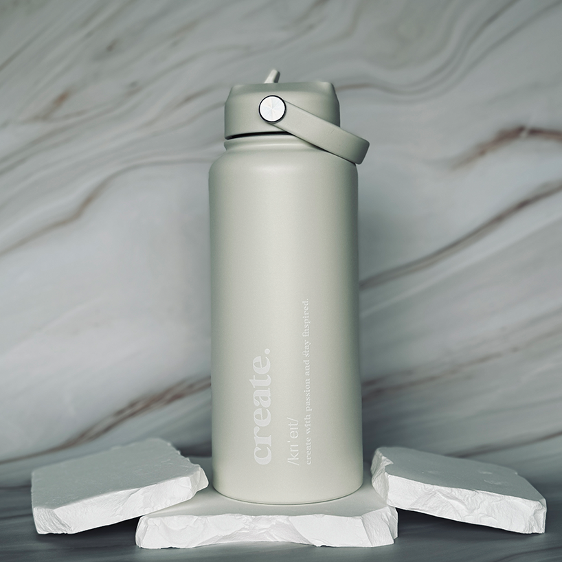 1 Litre Insulated Bottle + Sip Lid + FREE Magnetic Phone Holder Lid