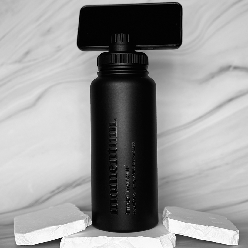 1 Litre Insulated Bottle with Sip Lid & FREE Magnetic Phone Holder Lid