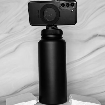 1 Litre Insulated Bottle + Sip Lid + FREE Magnetic Phone Holder Lid