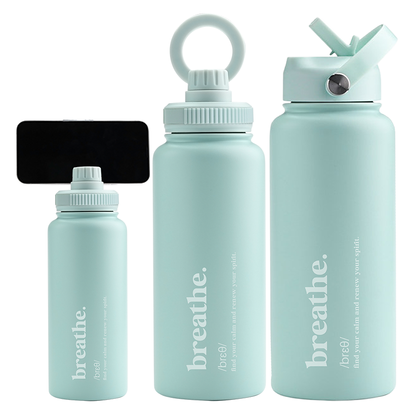 1 Litre Insulated Bottle + Sip Lid + FREE Magnetic Phone Holder Lid
